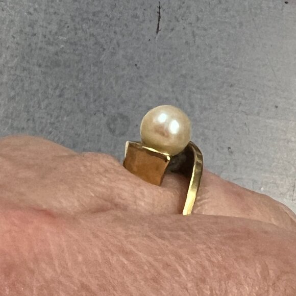 Pearl Ring 18 K Gold - Picture 6 of 7